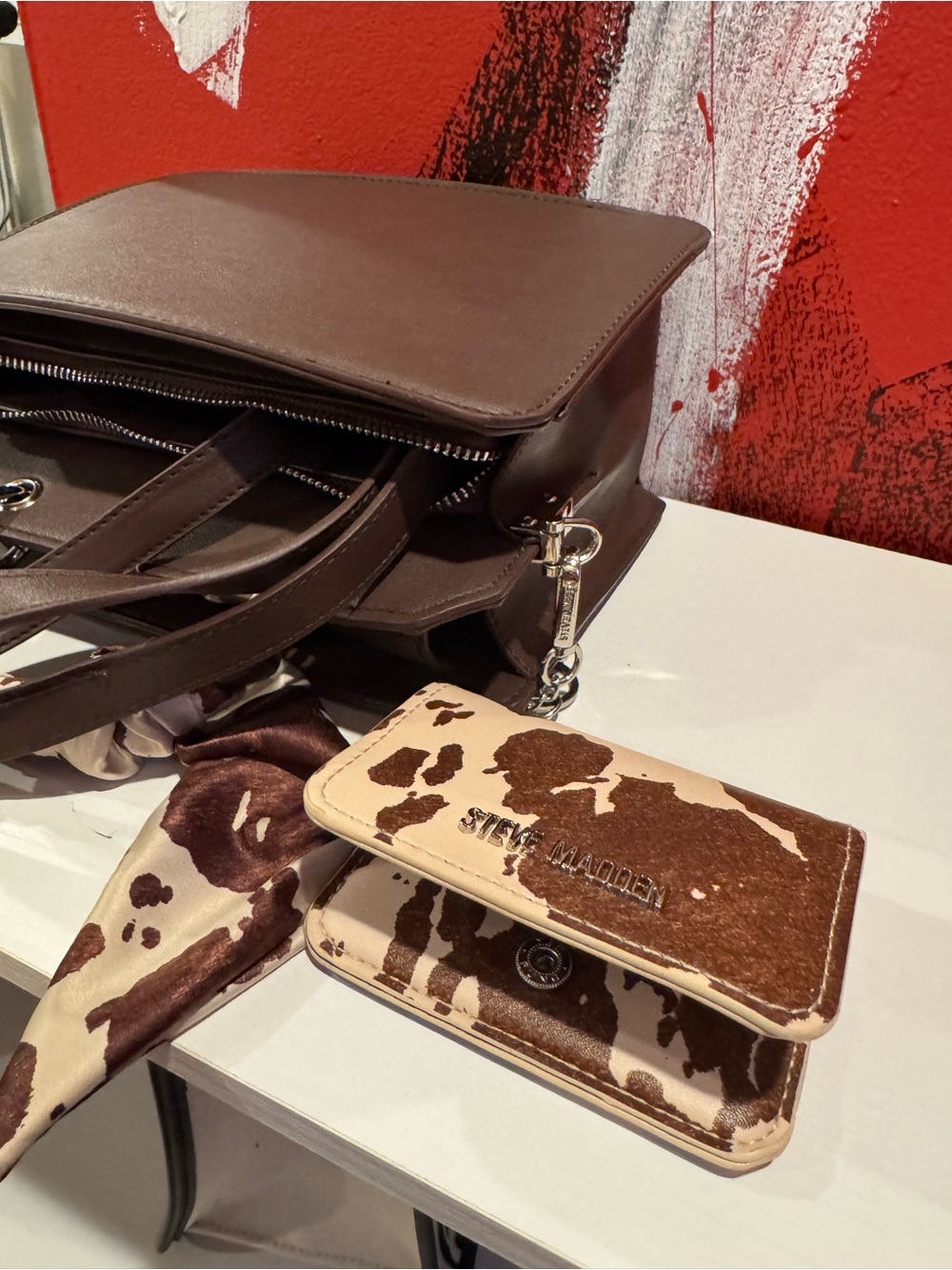 Steve Madden Evelyn cowprint bag - Picture 2 of 3